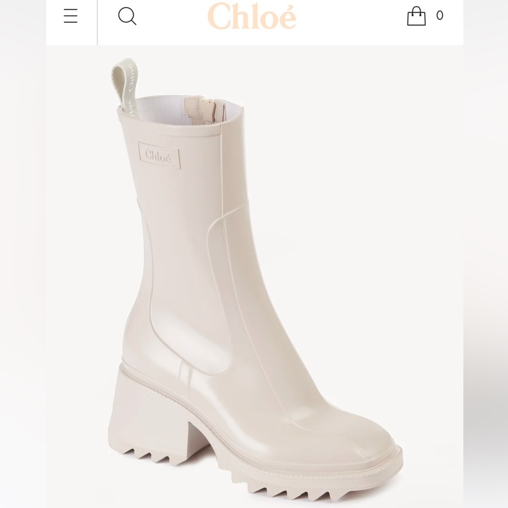 Chloé Betty Rain Boots (Nomad Beige)